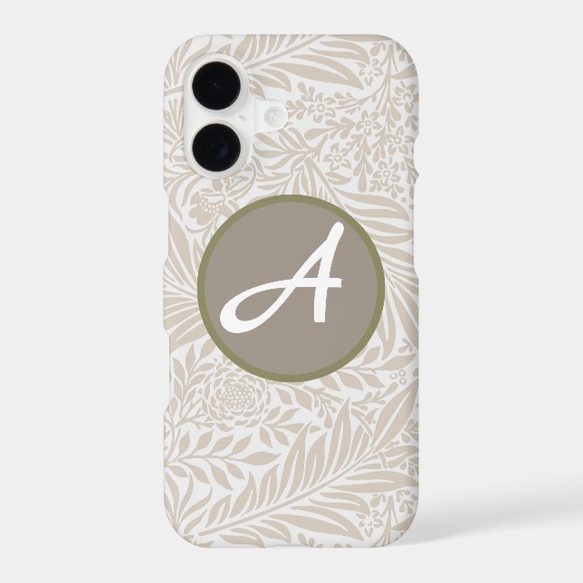 CUSTOM INITIAL IPHONE 11 CASE WILLIAM MORRIS (Back)