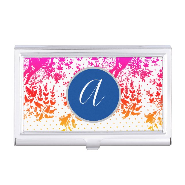 CUSTOM INITIAL LACE Business Card Holder (Front)