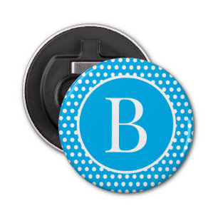 Custom initial letter Polka Dot Bottle Opener