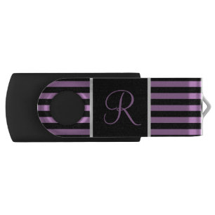 Custom Initial Letter USB Swivel Flash Drive