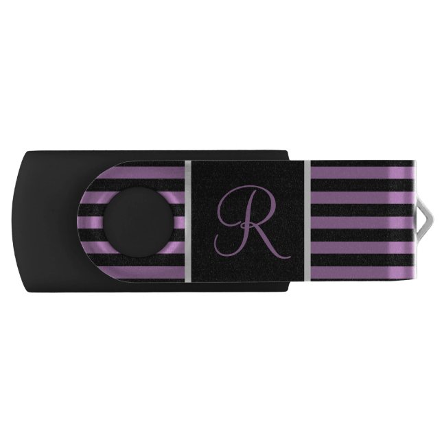Custom Initial Letter USB Swivel Flash Drive (Front)