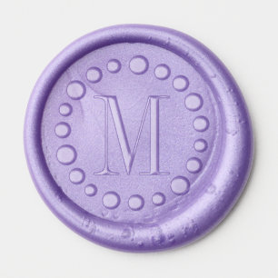 Custom Initial Monogram Polka Dots Wax Seal Sticker