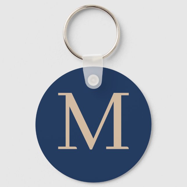 Custom initial monogrammed keychain (Front)
