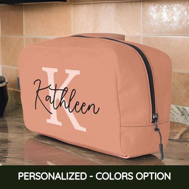 Custom Initial Name Bag Gift for Her, Mom or Bride (monogram makeup bag, custom toiletry bag, personalized gift for mom, makeup bag for girls, mom gift)