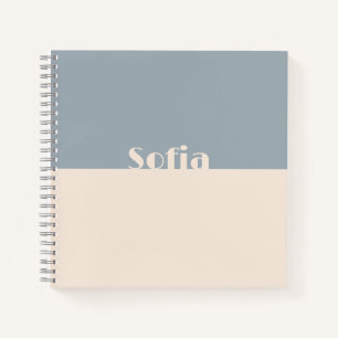 Custom Initial Name l Clean Simple Girly Script Notebook