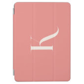 Custom Initial Name l Feminine Girly Blush Pink  iPad Air Cover (Front)