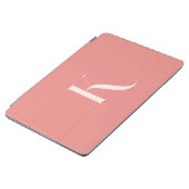 Custom Initial Name l Feminine Girly Blush Pink  iPad Air Cover (Side)