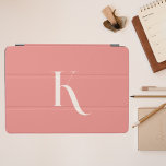 Custom Initial Name l Feminine Girly Blush Pink  iPad Air Cover<br><div class="desc">This feminine iPad Air cover in a lovely pink hue boasts a clean and simple design featuring an initial monogram, adding a personalized and charming touch to your device. Its sleek style offers both elegance and protection for your iPad. Embrace a chic and individualized accessory with this cover, seamlessly combining...</div>