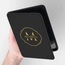 Custom Initial Name Stylish Travel Modern Black