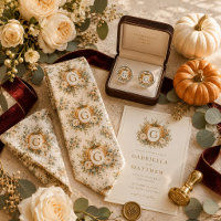 Custom Initial Pumpkin Floral Wedding