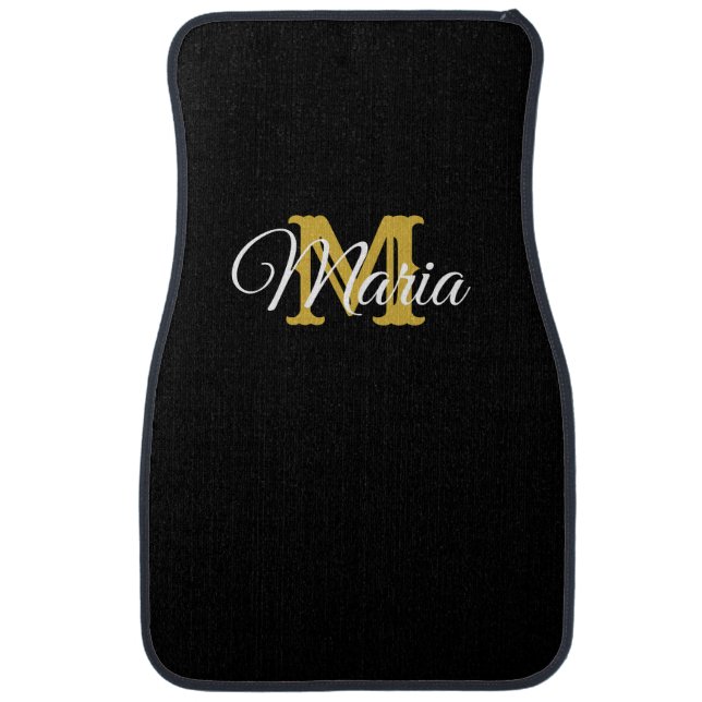 Custom Initial Script Car Floor Mat (Front)