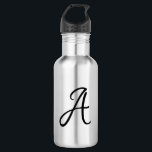 Custom Initial Teacher Gift Stainless Steel Water Bottle<br><div class="desc">Custom Initial Teacher Gift.  Water bottle.</div>
