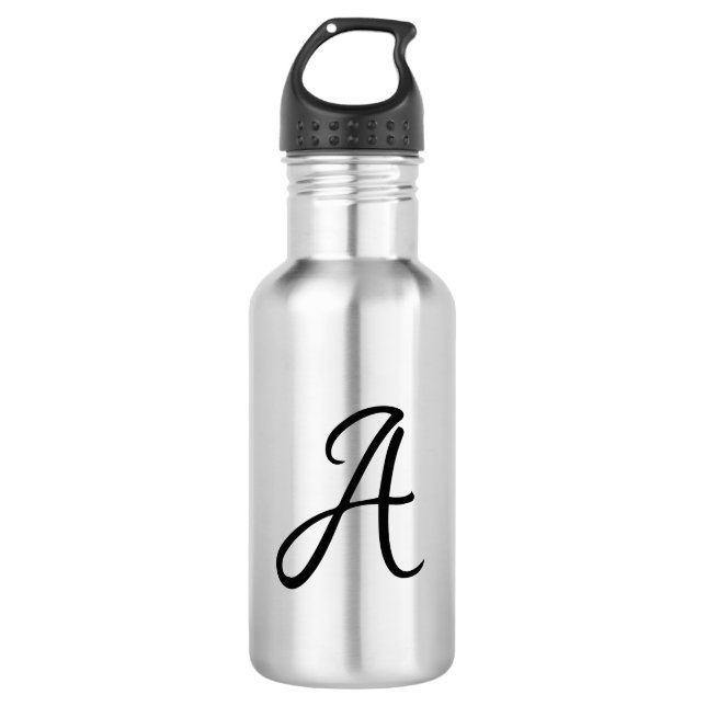 Custom Initial Teacher Gift Stainless Steel Water Bottle (Front)