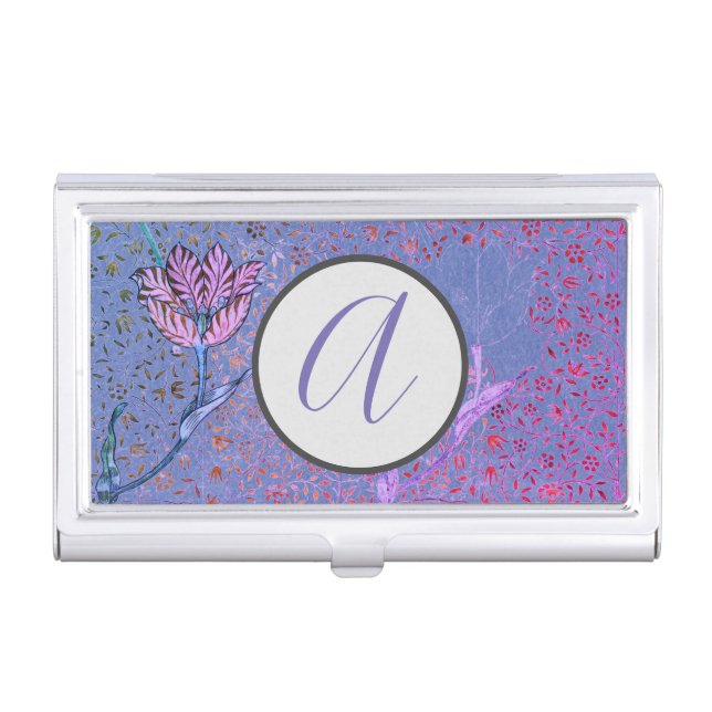 CUSTOM INITIAL William Morris Business Card Holder (Front)