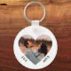 Custom Initials Couple Photo Personalized Heart Keychain | Zazzle