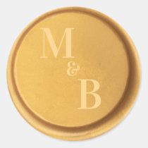 Dusty Blue Monogram Wedding Envelope Sticker Seals