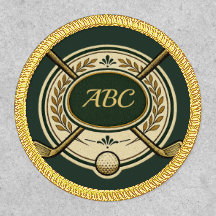Custom Initials Golf Club Crest Patch