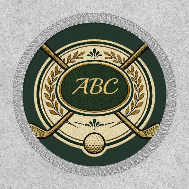Custom Initials Golf Club Crest Patch (Front)