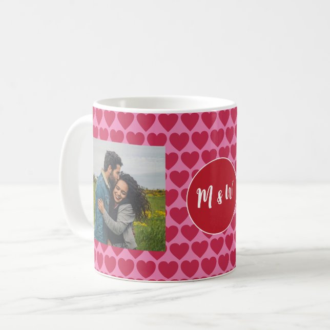 Custom Initials I Love You 2-Photo  Coffee Mug (Front Left)