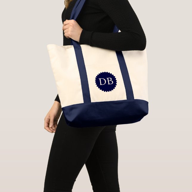 Custom Initials Jumbo Tote Bag (Front (Product))