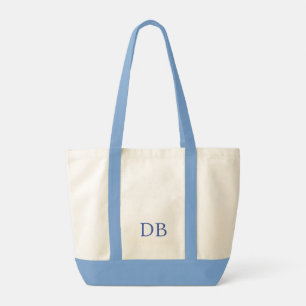 Custom Initials Jumbo Tote Bag