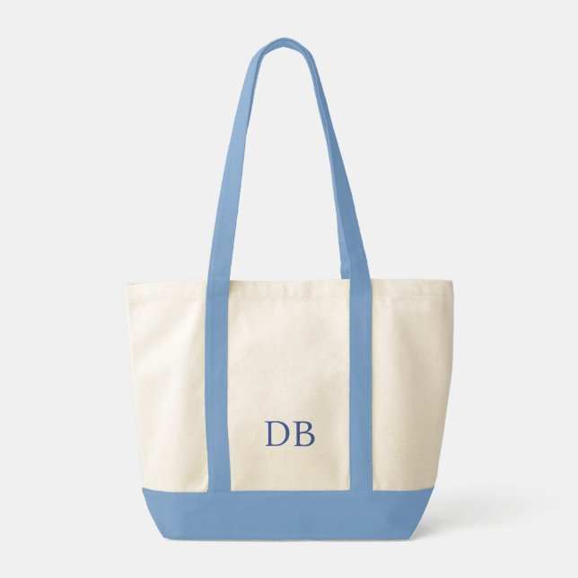 Custom Initials Jumbo Tote Bag (Back)
