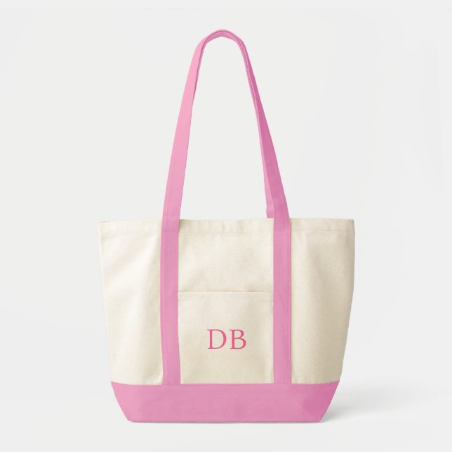 Custom Initials Jumbo Tote Bag (Front)