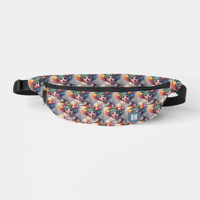 Custom Initials Monogram Clowns Fanny Pack (Front)