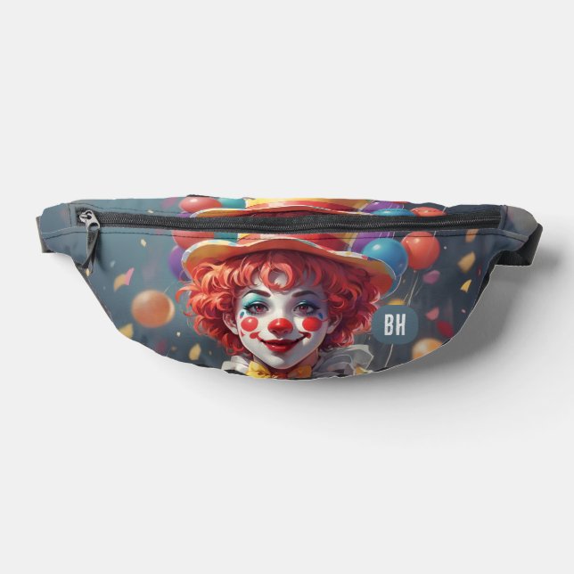 Custom Initials Monogram Clowns Fanny Pack (Lay Down)