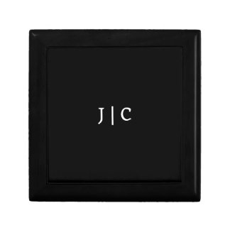 Custom Initials Monogram Minimalist Modern Gift Box