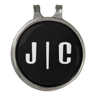 Custom Initials Monogram Minimalist Modern Golf Hat Clip