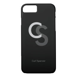 custom initials & name . monogram iPhone 8/7 case