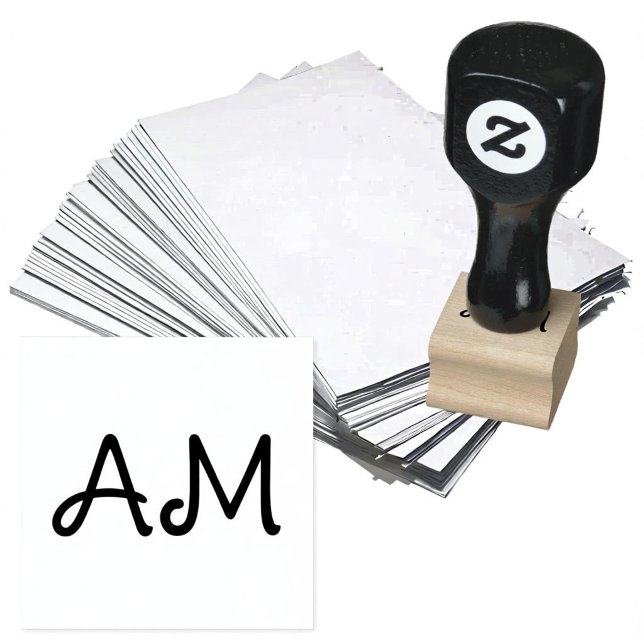Custom Initials Personalized Rubber Stamp (Personalized Rubber Stamps)