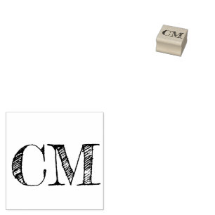 Custom Initials Personalized Rubber Stamp
