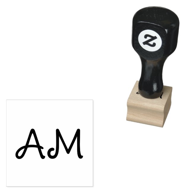 Custom Initials Personalized Rubber Stamp (Stamped)