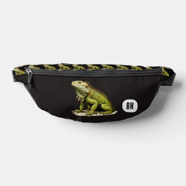 Custom Initials Pet Iguana Fanny Pack (Lay Down)