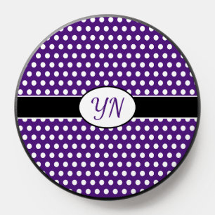 Custom initials Polka Dot PopSocket