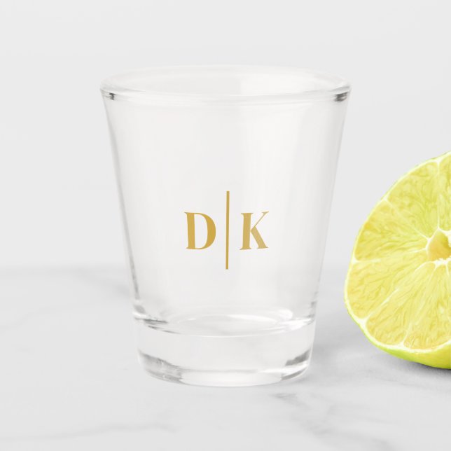 Custom Initials Shot Glass (Front)