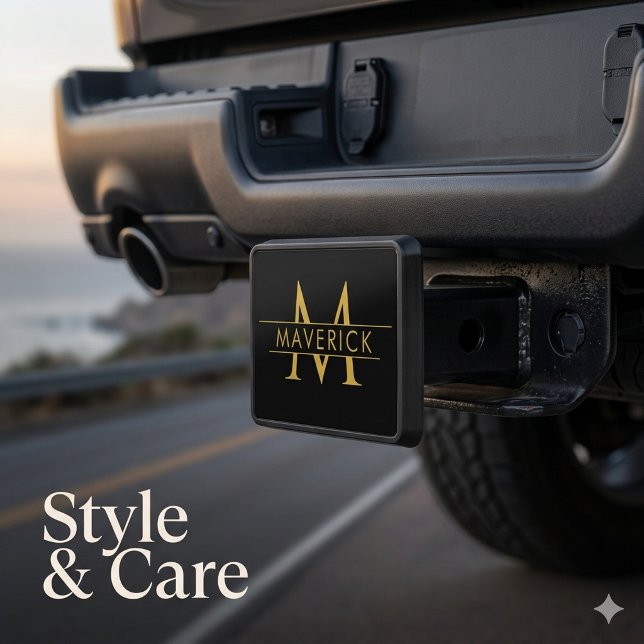 Custom Initials Stylish Trailer Hitch Cover (Custom Initials Stylish Trailer Hitch Cover)
