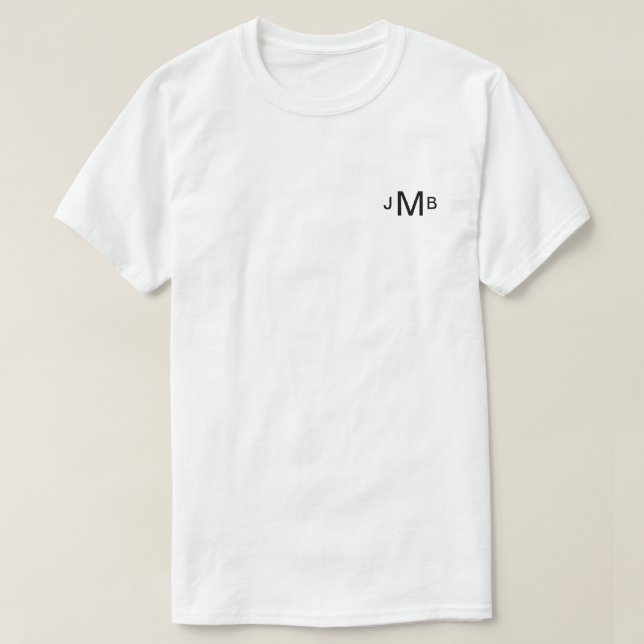 Custom Initials T Shirt for Men (Design Front)
