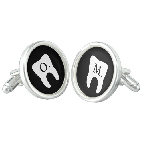 Custom Initials Teeth Symbol Cufflinks