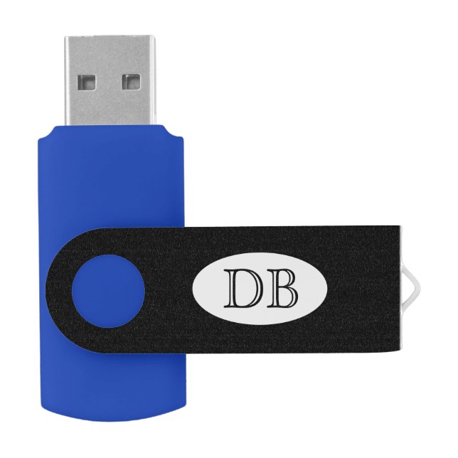 Custom Initials USB Flash Drive (Opened)