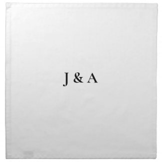 Custom Initials Wedding Napkin