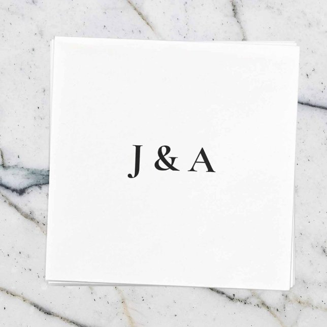 Custom Initials Wedding Napkin (Creator Uploaded)