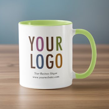 Custom Inside Color Mug Promotional Business Logo by MISOOK at Zazzle