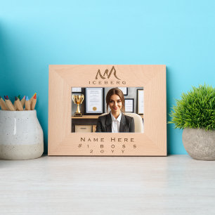 Custom Inspirational Abstract Iceberg Line Art Engraved Frames