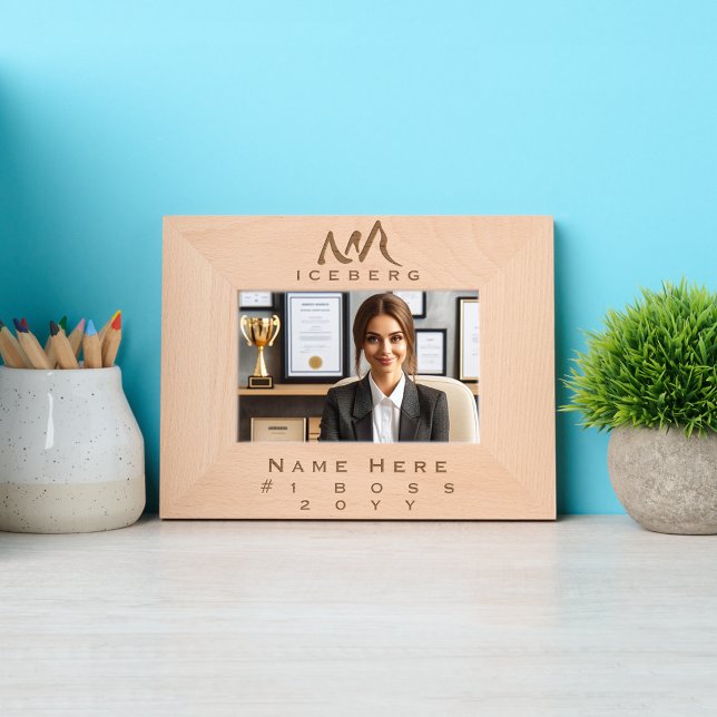 Custom Inspirational Abstract Iceberg Line Art Engraved Frames (Creator Uploaded)