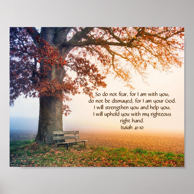 Custom Inspirational bible verse from Isaiah Bible Poster (Front)