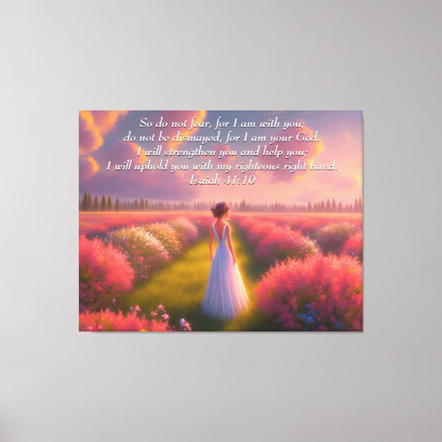 Custom Inspirational bible verse from Isaiah Canvas Print (Front)