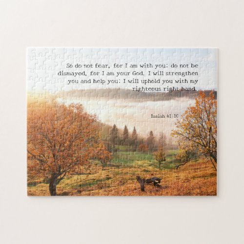 Custom Inspirational bible verse from Isaiah Jigsaw Puzzle